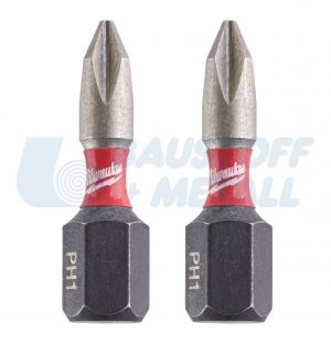 Накрайници PH1 x 25 мм Milwaukee SHOCKWAVE™ IMPACT DUTY 2 бр