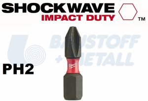 Накрайници Milwaukee Shockwave PH2 x 25 мм Milwaukee Shockwave™ 25 бр