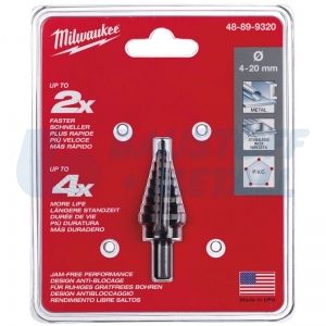 Стъпаловидно свредло 4-20 мм  Milwaukee