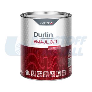 Емайл 3 в 1 ZVEZDA DURLIN за метал и дърво RAL 9010 - бял 0.75 л