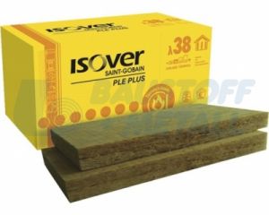 Каменна вата Изовер PLE Plus 30 кг/м³, λD 0,038, 1000/600 мм, 100 мм, пакет 3.6 м²