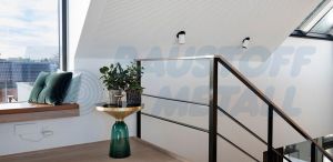 Кнауф Cleaneo Akustik квадратна перфорация 8/18 Q, 1200/2000 черен воал UFF, 2.4 м²